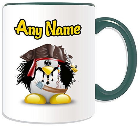 UNIGIFT Tasse mit Motiv Jack Sparrow, Pinguin-Film-Charakter-Design, Farboptionen, personalisierbar