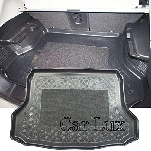 Car Lux AR03509 - Alfombra Bandeja Cubeta Protector cubre maletero a medida con antideslizante para X-Trail T32