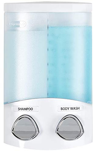 Better Living Seifen-, Duschgel- und Shampoo-Spender, in Chrom-Finish, weiß, 2-Chamber