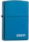 Zippo Windproof Lighter - Logo - High Polish Blue, Laser Engrave - Refillable, Lifetime Use - Adjustable Flame - Gift Box - Metal Construction - Made in USA