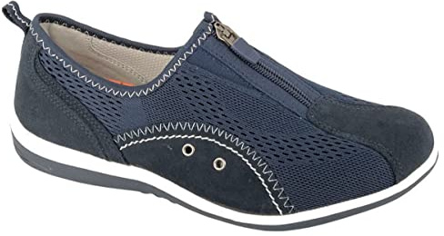 Boulevard Womens/Ladies Zip Elastic Gusset Leisure Shoes