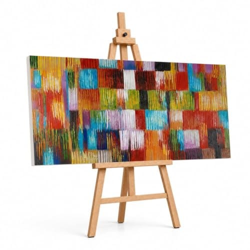 KunstLoft Leinwandbild | 100% HANDGEMALT | 140x70cm | Gemälde 'Eine Hommage ans Leben' | Abstrakt | Bunt | Wandbild Wohnzimmer