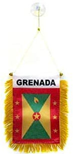AZ FLAG - Wimpel Grenada - 15x10 cm - Grenada Mini Flagge 10 x 15 Cm - Auto Pennant Spezielle Auto
