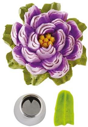 Decora Cornetto Blisterato N. 1 Foglia con Nervatura, Acciaio Inossidabile, Argento, 4x3,5x3,5 cm