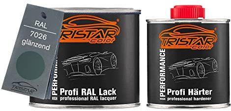 TRISTARcolor RAL 7026 Granitgrau 2K Autolack glänzend 0,75 Liter / 750 ml Dose inkl. Härter