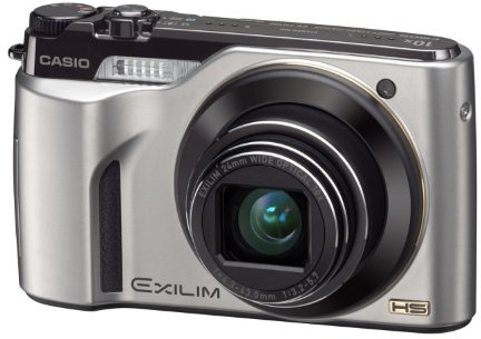 Casio Exilim EX-FH100 Highspeed Digitalkamera (10 Megapixel, 10-fach opt. Zoom, 7,6 cm (3 Zoll) Display, bildstabilisiert) silber
