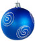 HolidayGiftShops Enigma Glas Christbaumkugel (blau, matt)