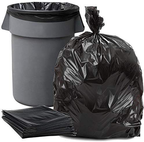 Plasticplace Lot de 50 sacs poubelle de 200 litres - 1,5 mm - Sacs poubelle robustes noirs - 96,5 x 147,3 cm