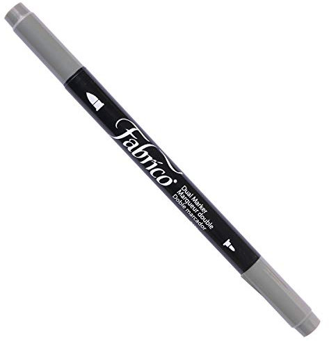 Tsukineko VersaCraft Fabrico Marker Cool Gray - Permanent Dual-Tip BuntStifte - Stempeln Karten Basteln, Scrapbooking & Journaling - für Tonkarton, Textilien, Holz und Keramik