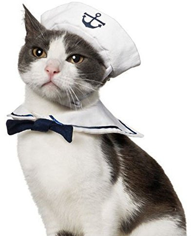 Namsan Katze hundekostüm Sailor Kostuem Hut Marine