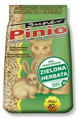 30L SUPER PINIO GRÜNER TEE Katzenstreu abbaubar Holzpellets