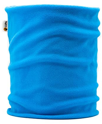 Lupa Handgefertigter Unisex-Doppelschicht-Mikrofleece-Halswärmer – Halsgamaschen für Männer – Winter-Halswärmer für Frauen (Aqua)