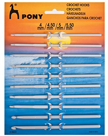 Pony Crochet Hooks, Various Sizes, Assorted Sizes 4-5.5mm