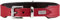 HUNTER Hundehalsband BASIC, Farbe: rot/schwarz, Pflegeleichtes Spaltleder, Raffinierte Nahtführung, Dezentes Design, Größe: 42