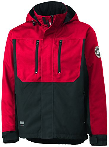 Helly Hansen Workwear Heeren 076201 Helly Hansen Funktionsjacke Berg Jacket 76201 Winterjacke 130 L, Rot/Schwarz, L EU