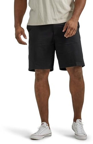 Lee Men's Extreme Motion Flat Front Short Black 38