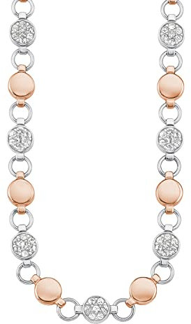 s.Oliver Collier für Damen mit Kristallen von Swarovski, Edelstahl, IP Rose