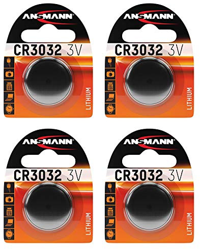 Ansmann 1516–0013 - Pila a bottone al litio CR 3032 – 3 V 4 pezzi argento