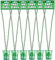 6 x St Patricks Day Shot Glasses Novelty Irish Shamrock Drinking Glass with Necklace