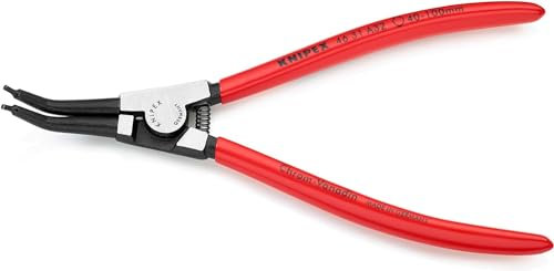 Knipex Pince pour circlips pour circlips extérieurs d'arbre coudées à 45° noire atramentisée, gainées en plastique 210 mm 46 31 A32