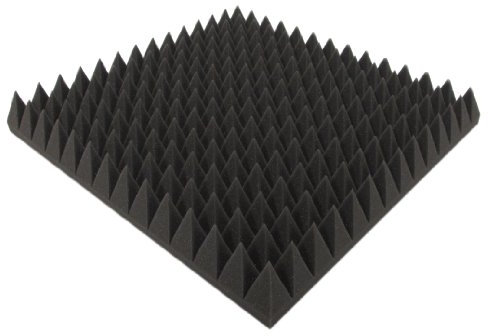 Dibapur Akustikpur - 50 cm x 50 cm x 7 cm - Pyramiden Akustik Schaumstoff, Akustik Dämmung