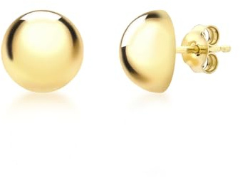 Carissima Gold Damen 9k (375) Gelbgold Halb Ball Poliert Ohrstecker