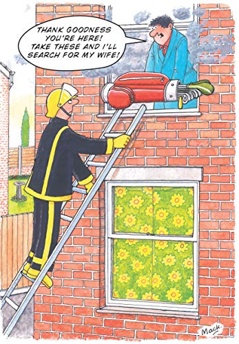GOLF CLUBS FIRE RESCUE FUNNY HUMOUROUS BIRTHDAY CARD THE FUNNY SIDE OF LIFE