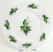 Muguet 20,3 cm Lot de 4 assiettes en porcelaine anglaise Motif lys Petit Déjeuner Assiettes à dessert décorée à la main au Royaume-Uni inclus