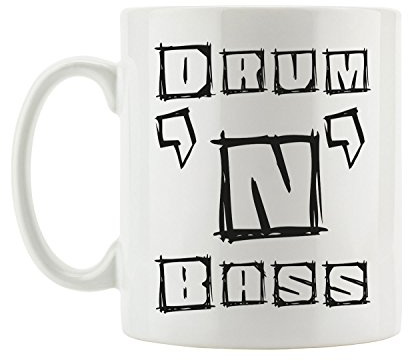 Pixxprint J.Roxx Drum´n´Bass Tasse, ca. 300ml Fassungsvermögen, Keramik Weiß, Spülmaschinenfest