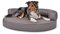 PadsForAll Hundebett, Hundesofa Atlanta Kunstleder Taupe wasserabweisend, Feels Like Heaven | Gr. S | Füllung Visco-Schaumstoff