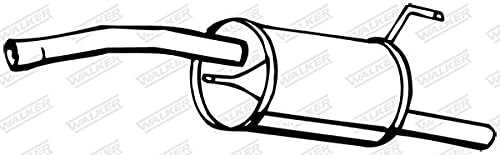 WALKER 16790 Endschalldämpfer ohne Anbauteile Hinten Kompatibel mit TOYOTA STARLET P8 1743011440 1743011441 1743011442