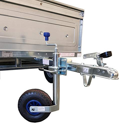 leisure MART Trailer caravan Pneumatic Jockey Wheel 48mm and split clamp with FIXING KIT Pt no. LMX1595