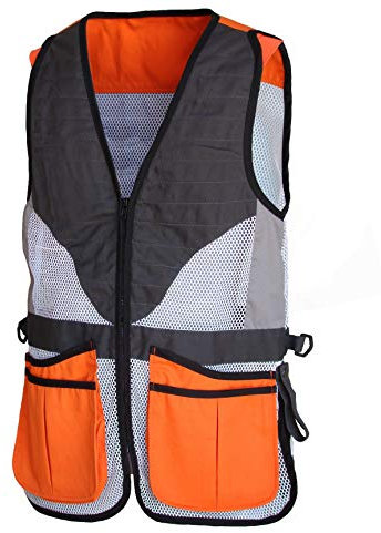 BENISPORT Chaleco de Tiro Haya Naranja [Talla 2XL] - Profesional para Tiro al Plato, Ambidiestro