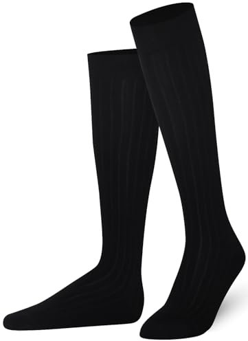 Mysocks Calzini alti al ginocchio Costola nera
