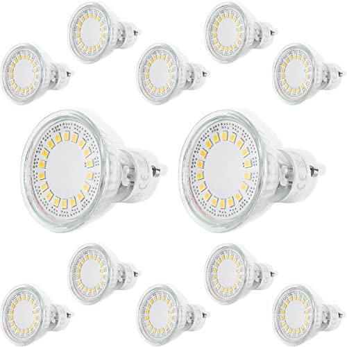 Sweet Led GU10 Lampen Strahler 230V Spots 5W 430 Lumen LED-Leuchtmittel aus Glas mit Keramiksockel - Ersatz für Halogenlampen - 3000K warmweiß (12 Stück)
