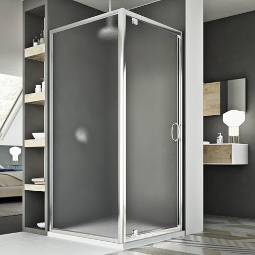 Idralite Sintesi Duo 1 Tür Duschkabine 80x70 ÖF. 80 cm H185 Strukturglas