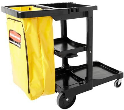 Rubbermaid Commercial Products Hausmeisterwagen, schwarz, 97,5 x 55,4 x 116,8 cm