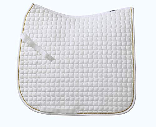 Eskadron Schabracke Baumwolle, uni, weiß/gold