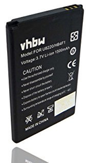 vhbw Batterie Compatible avec AT&T Huawei Impulse 4G routeur Modem Mobile Hotspot (1500mAh, 3,7V, Li-ION)