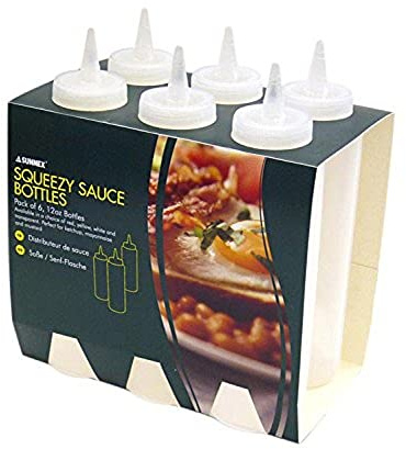 Zodiac M030016C Sauce Bottle Clear 12 oz. (Pack of 6)