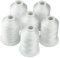 Simthread 6 bobine di 1000 metri (1100 iarde) di filo da ricamo in poliestere, 40wt 100% filo di poliestere per tutte le macchine per ricamo - Bianco