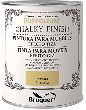 Rust-Oleum Bruguer Chalky Finish pintura para muebles Mostaza 125ml