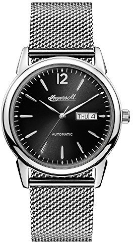 Ingersoll Men's The New Haven Automatic Watch withSchwarz Dial and Silber Stainless Steel Bracelet I00505