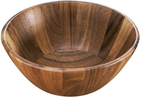 Zassenhaus Salat- und Obstschale, Akazienholz, Ø 20cm, 25cm, 30cm, Salatschüssel aus Holz, Aufbewahrung von Obst, Zubereitung und Servieren von Salat, Dekoschale