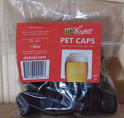 Coopers Spare Screw Caps to Fit Coopers 500ml Amber Pet Bottles (25)