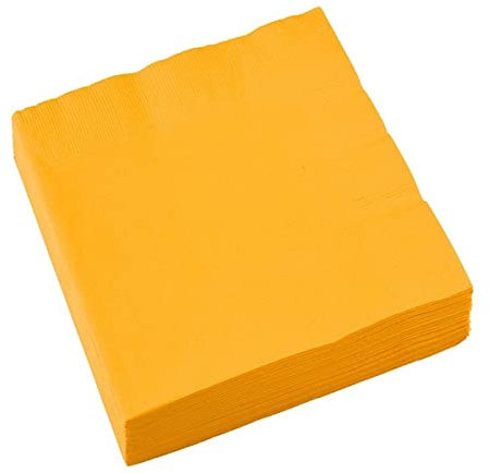 Amscan 51220-09 - Servietten, sonnengelb, 20 Stück, 33 x 33 cm, Sunshine, Geburtstag, Party, Tischdekoration