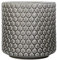Bloomingville Blumentopf Dot Retro Übertopf Vintage Pflanztopf für Zimmerplanzen M (15,5 cm ø) Öffnung: 13 cm ø, grau, Keramik