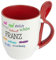 digital print Löffeltasse mit Namen Franz - Positive Eigenschaften von Franz - Namenstasse, Kaffeebecher, Mug, Becher, Kaffeetasse - Farbe Rot