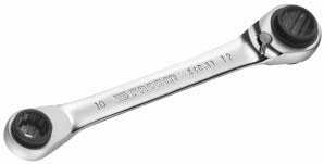 Facom 64C.S1 8x10mm - 12x13mm Multi-Opening Straight Ratchet Ring Spanner