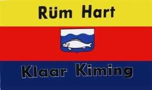 Buddel-Bini Flagge Fahne ca. 90x150 cm : Rüm Hart Klaar Kimming Sylt